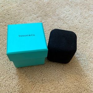 Authentic Tiffany & Co. suede ring/jewery